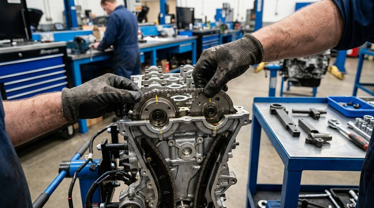 آموزش تایمینگ و زنجیر تایم موتورهای خارجی بنز و BMW در دوره ماهان خودرو